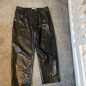 A&F faux leather pants. Barely worn